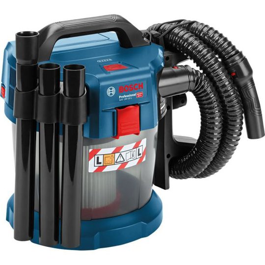 Bosch GAS 18V-10 L Pölynimuri lisävarusteiden kanssa, ilman akkua ja laturia