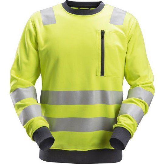 Snickers 8037 AllroundWork Fleecepusero huomiotakki, keltainen XS