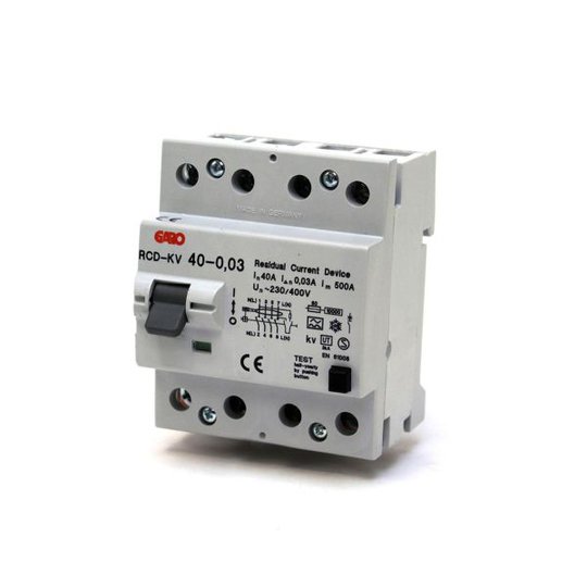 Garo RCD 4P 40A 30MA Vikavirtasuoja 4-napainen, 40A, 30mA
