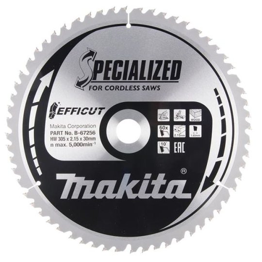 Makita B-67256 Sahanterä 305 mm, 60 hammasta