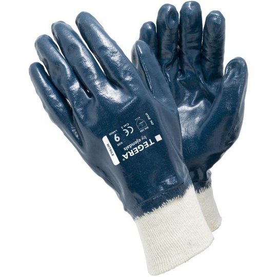 Tegera 747 Käsineet Interlock, Puuvilla/Nitrili Koko 8