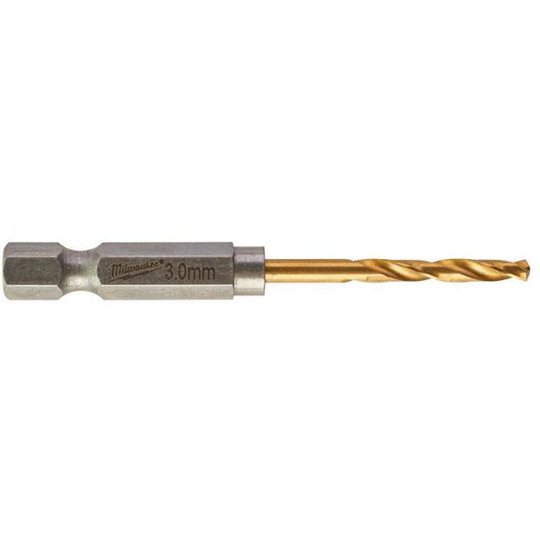 Milwaukee SHOCKWAVE Red Hex HSS-G TIN Metalliporanterä 2 kpl:n pakkaus 3 mm