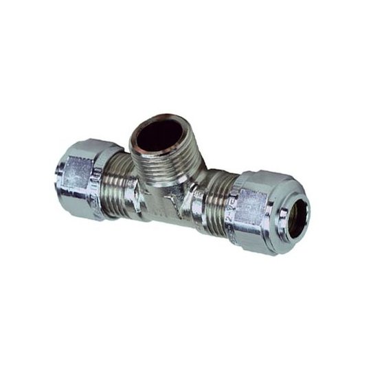 Gelia 3006128902 Kiristysrengasliitin ROT, T-putki x ulkokierre, nikkelipinnoitettu 10 x G15