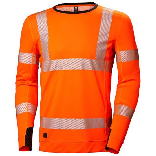 Helly Hansen Workwear Lifa Active Aluspaita huomioväri, oranssi, pyöreä pääntie XS