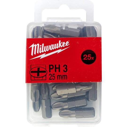Milwaukee PH3 Ruuvikärki 25 kpl:n pakkaus 25 mm