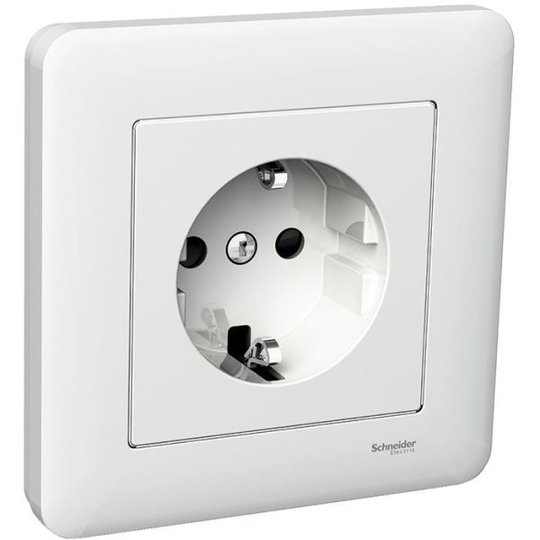 Schneider Electric Exxact WDE002376 Seinäpistorasia maadoitettu, 1-osainen, kokopeitelevy