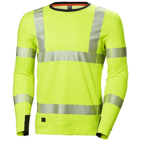 Helly Hansen Workwear Lifa Active Aluspaita huomioväri, keltainen, pyöreä pääntie S