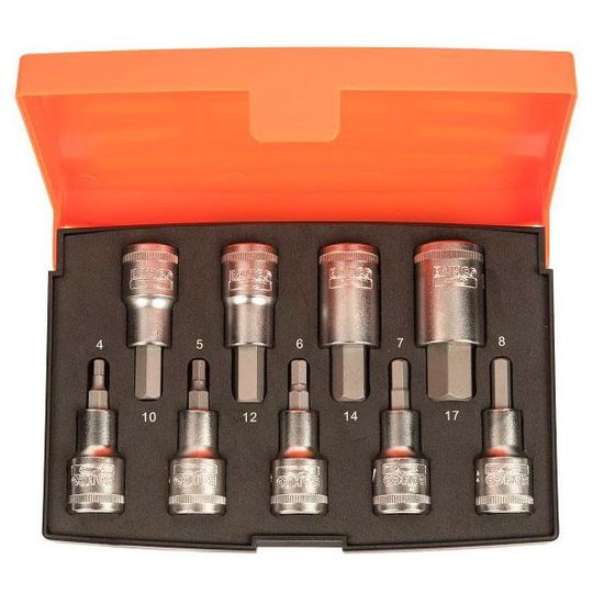 Bahco S9HEX Kärkihylsysarja 9 osaa, 1/2"