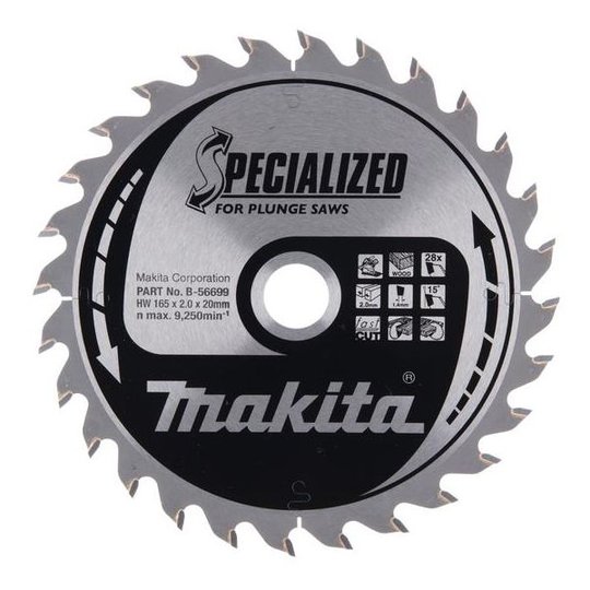 Makita B-56699 Sahanterä 165x20 mm, 28T