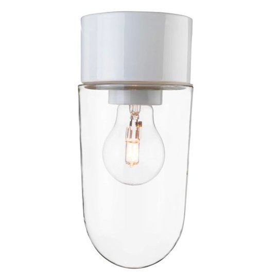 Ifö Electric 6043-510-10/6135-2 Kattovalaisin IP54, suora, E27, kirkas valkoinen