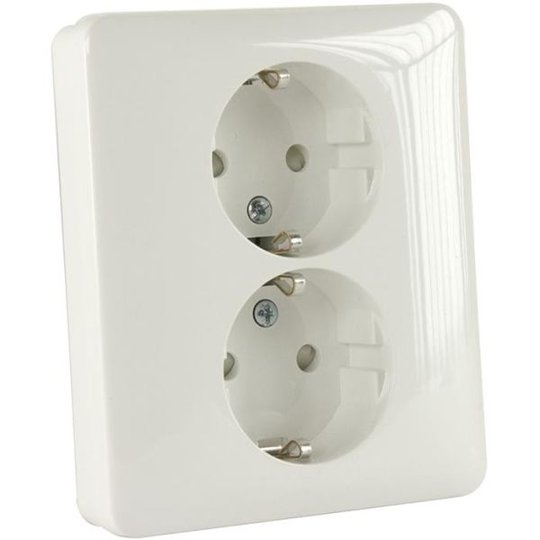Schneider Electric Exxact Seinäpistorasia upotettava, maadoitettu, 2-osainen