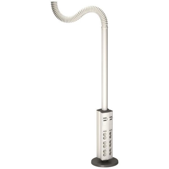 Schneider Electric INS40441 Pistorasiapylväs 2150 mm, 4 osastoa valkoinen