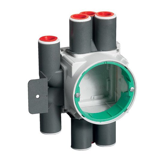 Schneider Electric IMT36203 Kytkentärasia palkkiseinälle, c/c 60 mm 13 mm, valkoinen/vihreä