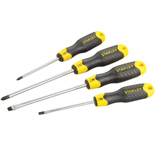 STANLEY 0-65-013 Cushion Grip Ruuvitalttasarja 4 kpl, pehmustettu kahva