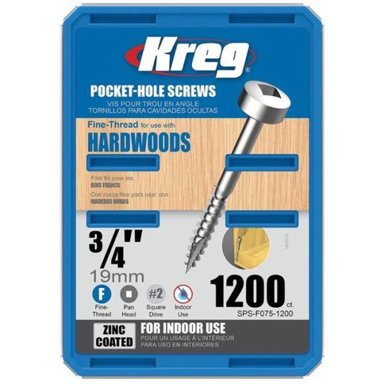Kreg SPS-F075-1200 Ruuvi 19 mm 1200 kpl:n pakkaus