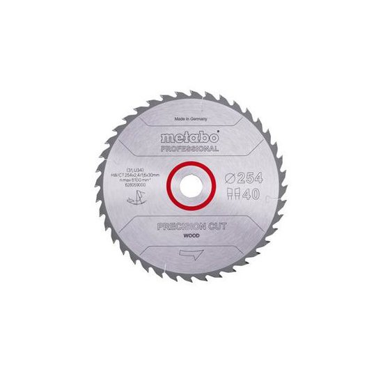 Metabo 628059000 Sahanterä 254x30 mm, 40T
