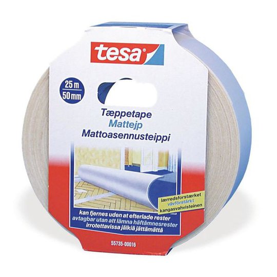 Tesa 55735 Mattoteippi polypropeeni, kaksipuolinen 50 m x 50 mm