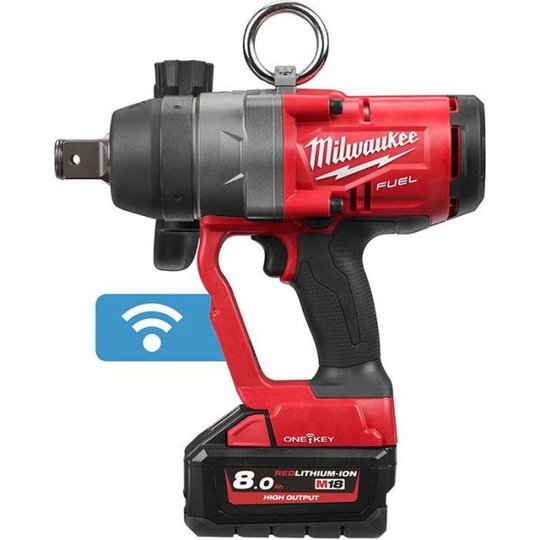 Milwaukee M18 ONEFHIWF1-802X Mutterinväännin sis. 8,0 Ah:n akut ja laturin