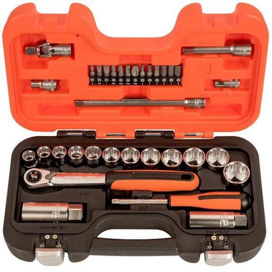 Bahco SL34 Hylsysarja 34 osaa, 1/4", 1/8"