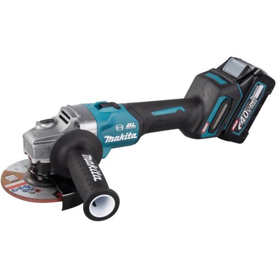 Makita GA005GM201 XGT Kulmahiomakone mukana 40 V:n 4,0 Ah:n akut, laturi ja laukku