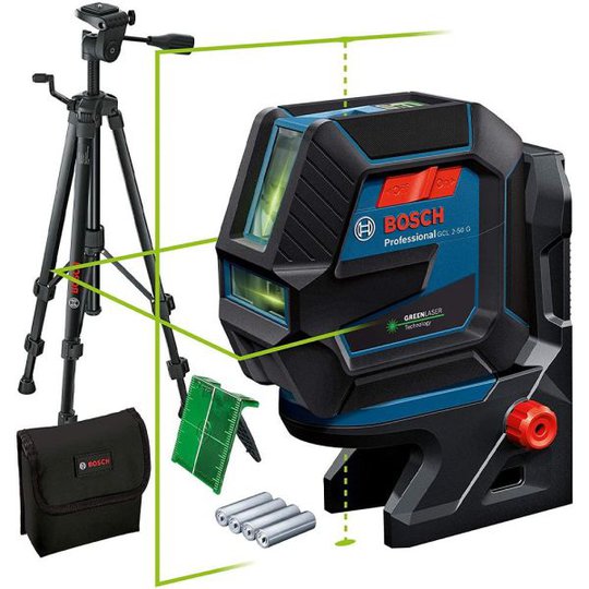 Bosch GCL 2-50/RM10/BT150 Yhdistelmälaser vihreä, paristoilla