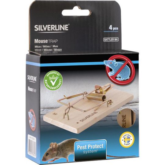 Silverline Battler M4 Hiirenloukku puulle, 4 kpl