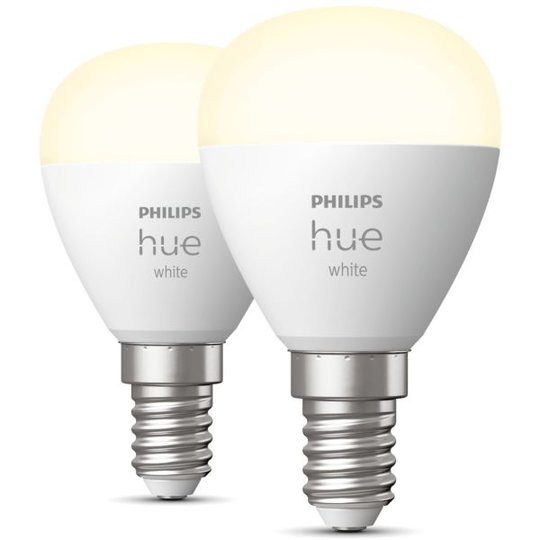 Philips Hue White LED-valo 5.7W, P45, E14, 2 kpl/pakkaus