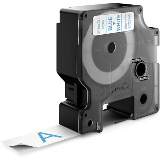 DYMO Standard D1 Teippi 19mm Sininen teksti, valkoinen pohja