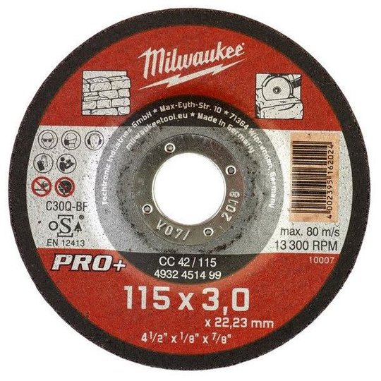 Milwaukee CC 42 PRO+ Katkaisulaikka 115x3 mm.