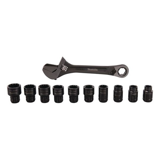 Makita B-65458 Jakoavainsarja jossa 10 hylsyä