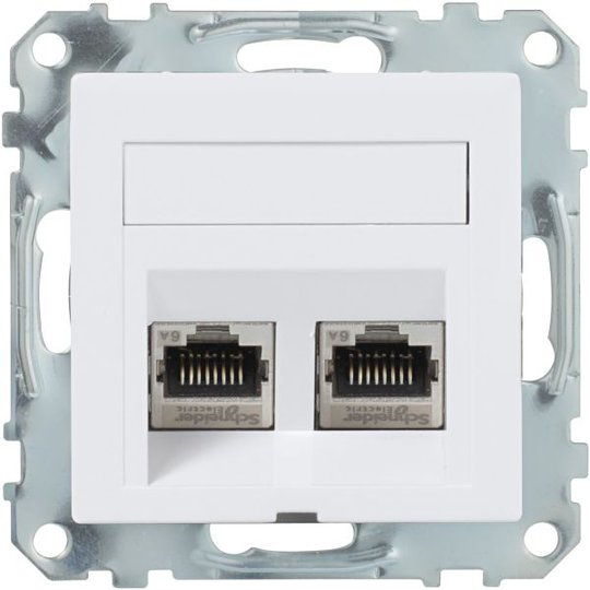 Schneider Electric WDE002440 Modulaarinen pistorasia keskiöpeitelevy, kalteva