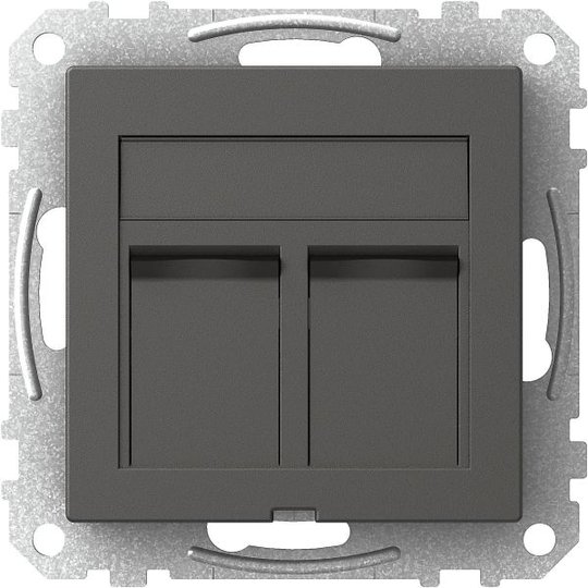 Schneider Electric WDE003434 Keskiölevy 2 x Actassi, suora Antrasiittiharmaa