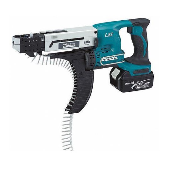 Makita DFR550RTJX Automaattiruuvain sis. 5,0 Ah:n akut ja laturin