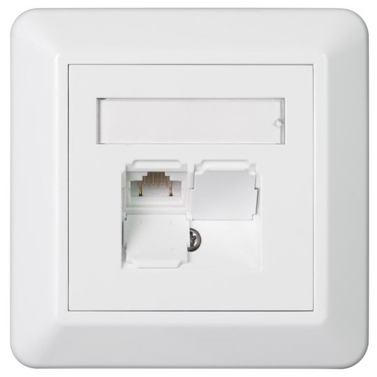 Elko EKO02869 Modulaarinen pistorasia luukulla, C6 PCB 2 x RJ45