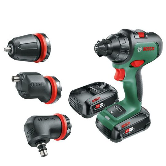 Bosch DIY Advanced Drill 18 Porakone-ruuvinväännin sis. 2 kpl 2,5 Ah akkua ja laturin