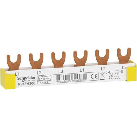 Schneider Electric Resi9 Vaihekisko 10 mm² 6 moduulia