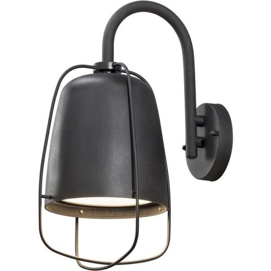 Konstsmide Perugia Seinävalaisin E27, 60 W, musta