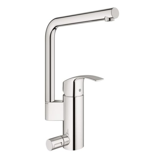 Grohe Eurosmart 31556002 Keittiöhana astianpesukoneen liitännällä. L-juoksuputki