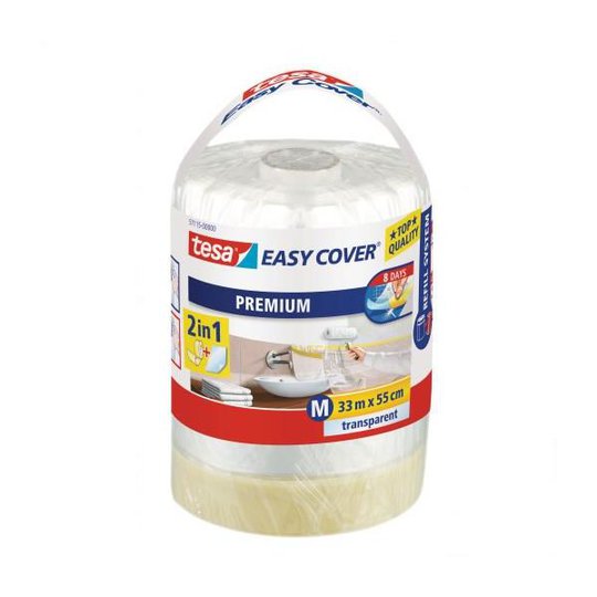 Tesa Easy Cover 4368 Suojamuovin kera maalarinteippi Valkoinen