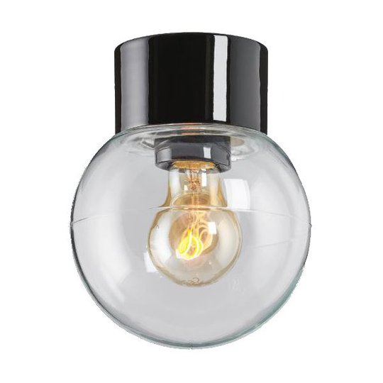 Ifö Electric Classic Glob 150 Kattovalaisin IP54, suora, E27, suora Musta