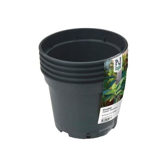 Nelson Garden 5729 Muoviruukku musta Ø 17cm 5 kpl/pakkaus, 2 L