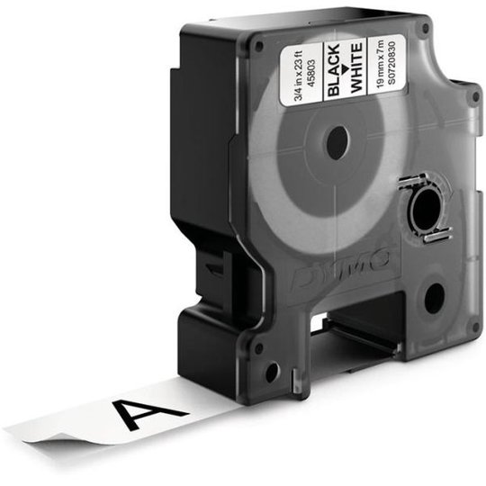 DYMO Standard D1 Teippi 19mm Musta teksti, valkoinen pohja