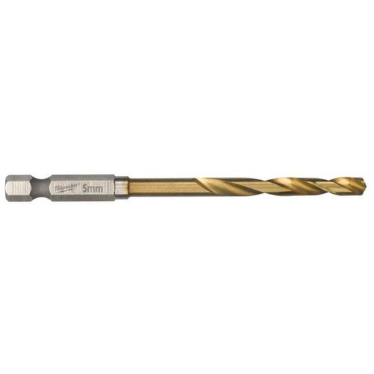 Milwaukee SHOCKWAVE Red Hex HSS-G TIN Metalliporanterä 1 kpl:n pakkaus 5 mm