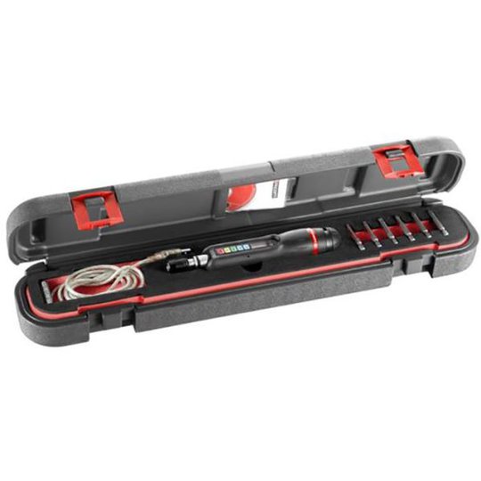Facom E.S404J1 Momenttiruuvitaltta 1/4", elektroninen 0,4-4 Nm, sis. 6 kpl kärkiä