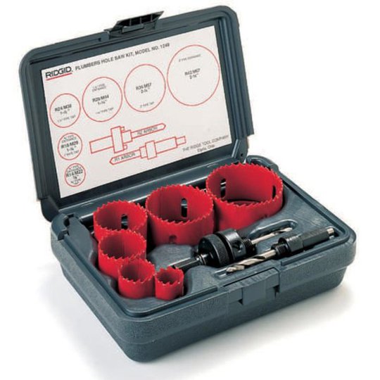 Ridgid 1248 Reikäsahasarja putkiasentajille, 22–67 mm + 2 kpl pidikkeitä