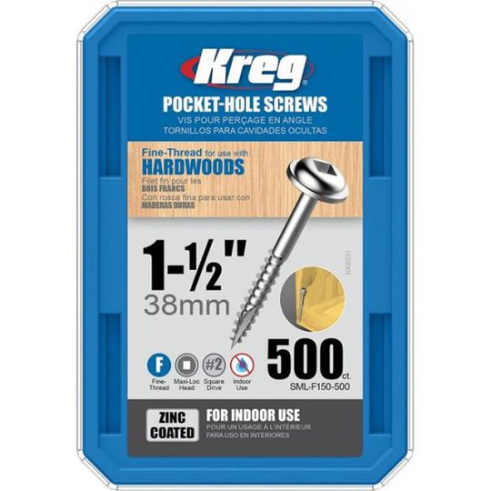 Kreg SML-F150-500 Ruuvi 38 mm 500 kpl:n pakkaus