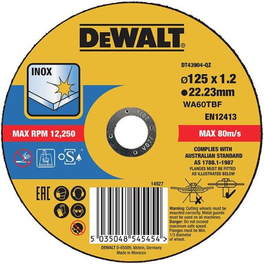 Dewalt DT43904 Katkaisulaikka thin cutting 125 x 1,2 mm