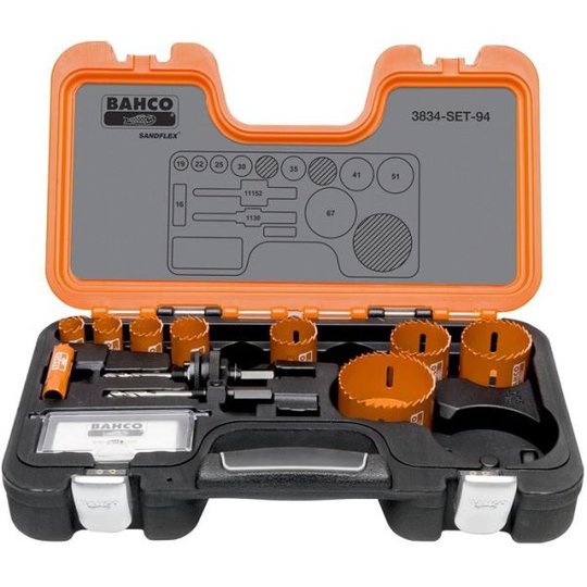 Bahco 3834-SET-94 Reikäsahasarja