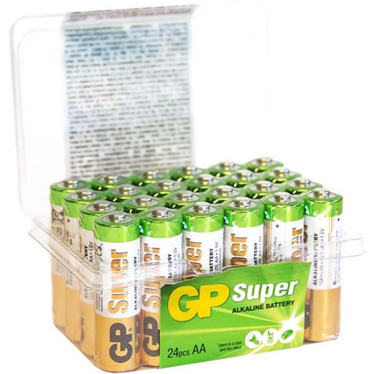 GP Batteries Super Alkaline 15A/LR06 Alkaliparistot AA, POWERCASE, 24 kpl pakkaus