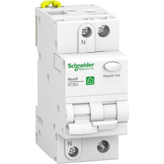 Schneider Electric Resi9 Henkilösuojakytkin 2-napainen, 10 A